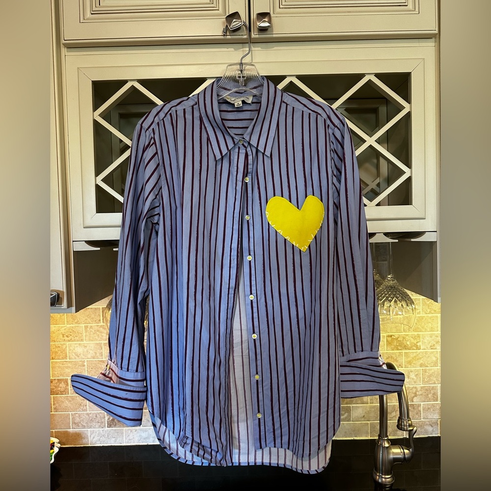 Mia Shirt Imperfect Heart Pocket Indigo